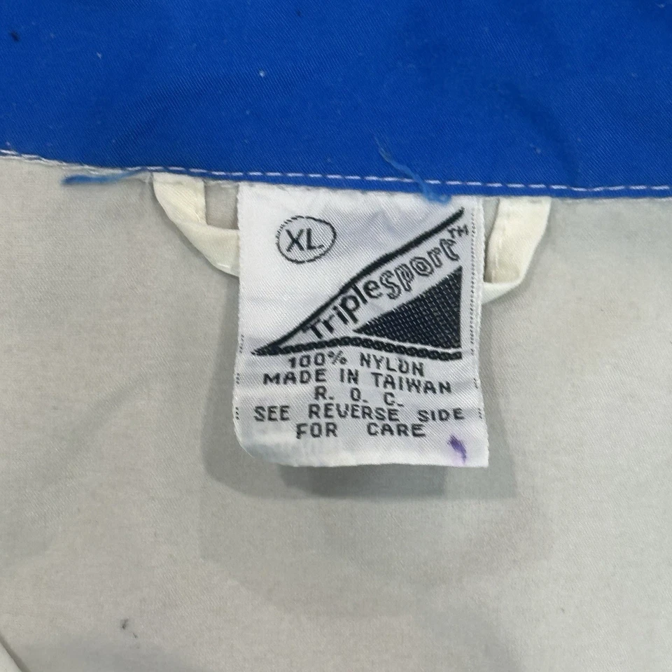 Vintage Shimano Gray Blue Green Accent Full Zip Jacket Windbreaker Light Coat XL - Image 3 of 4