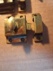 Pair CAST BRASS CUPBOARD LATCHES vintage Hardware Furniture — photo 3
