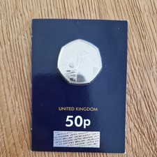 2021 The Snowman 50p Fifty Pence Coin Fifty Pence BUNC Change Checker Blue Card