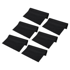 Microfiber Cleaning Cloth 7" x 6" Soft for Camera Lens Eyeglasses Black 20pcs