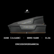 Corsair Vengeance 32GB (2x16GB) DDR5 5600MHz CL36 RAM Black