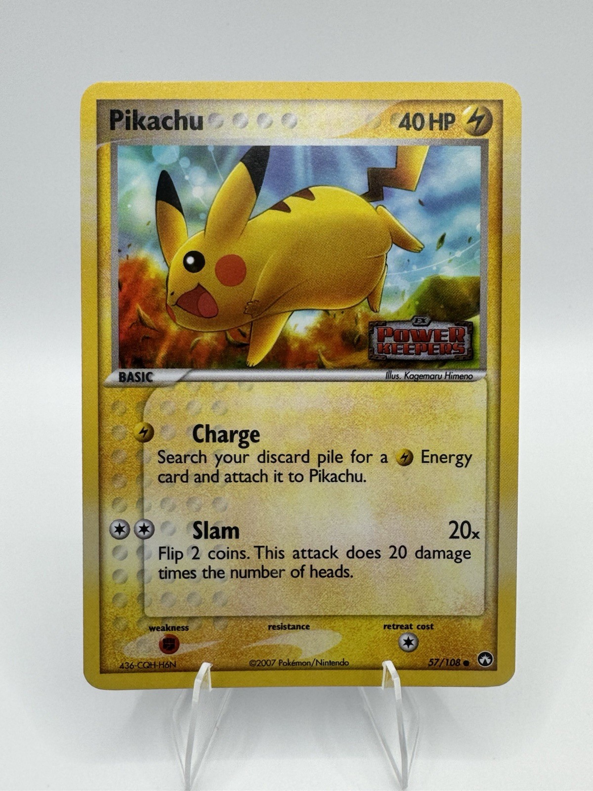 Pokémon TCG Pikachu EX Power Keepers 57/108 Reverse Holo Common - NM