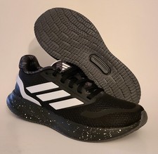 adidas Runfalcon 5 J Black White Mesh Sneakers Kids 4 JS0982