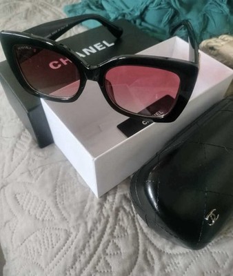 Chanel 5494 sunglasses (Purple Lenses) gold CC black frame for