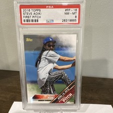 Topps 2016 First Pitch Steve Aoki #FP-16 PSA 8 Dodgers Baseball Insert Card