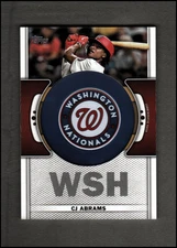 2023 Topps Team Logo Commemorative Patch #TLPCJA CJ Abrams - NM-MT