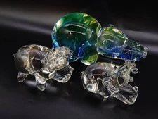 Italy V. Nason C Murano Glass Birch Ornament Set Of 3