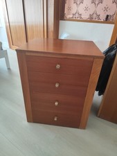 Wooden Bedside Cabinets with 4 Drawers