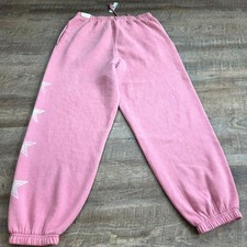 NWT Pink Victoria's Secret Size Large Women's Sweatpants/Joggers regular pink/wh