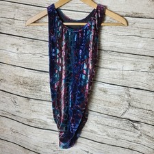 SNOWFLAKE DESIGNS Foil Gymnastics Dance Leotard w/ Scrunchie Size Medium