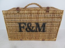 Vintage Fortnum And Mason Wicker Hamper Basket Approx. 52  x 35 x 16 Cm
