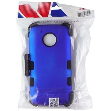 Mybat Anti-Slip Case + Holster for Motorola Moto E4 Plus - Blue/Black