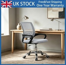 Office Chair, Ergonomic Comfortable Desk Chair for Home Office Work Study Grey
