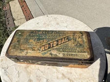 1897 NO-TO-BAC  Tobacco Alternative Stop Smoking Cure Antique EMPTY Wood Box