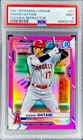 Shohei Ohtani RARE FUCHSIA REFRACTOR /299 SSP BOWMAN CHROME NON AUTO ROY PSA 9