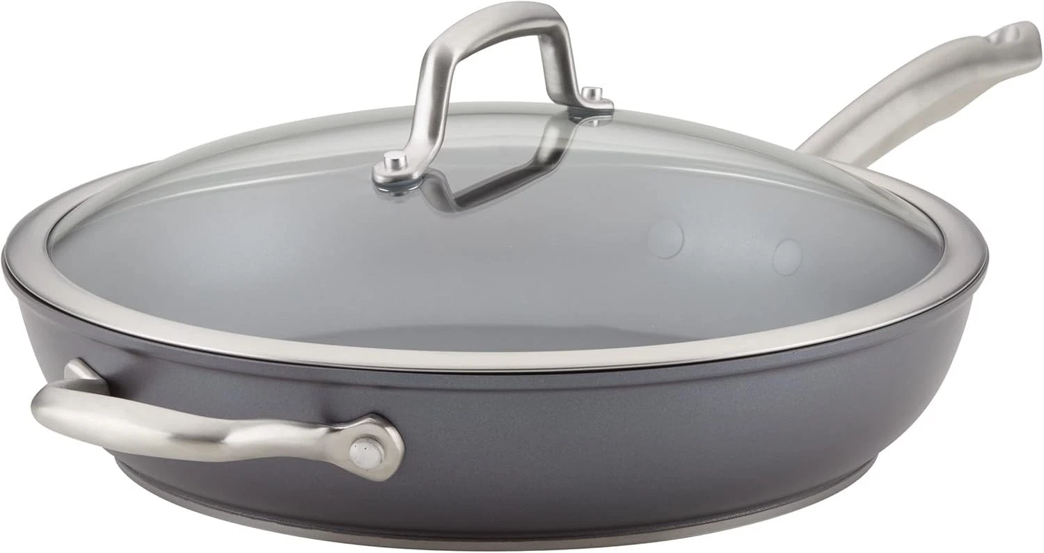 Anolon Accolade Hard Anodized 12-inch Nonstick Deep Frying Pan 81122