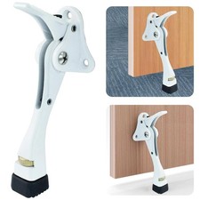 1 Pack Kick Down Door Stopper, White Heavy Duty Kickdown Door Stop for Bottom...