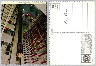 Vintage Hyatt Regency Atlanta Atrium Postcard Georgia Architecture