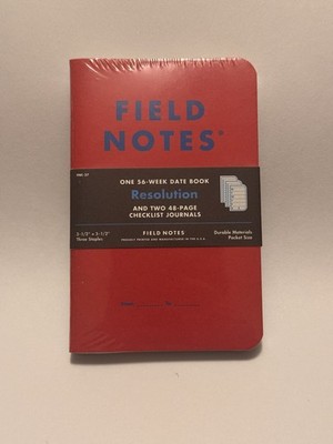 Field Notes Resolution Single Pack of 3 Pocket Notebooks - NEW & SEALED
