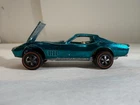 Hot Wheels Redline Custom Corvette 1968 Blue VHTF Rare Color Shiny Teal
