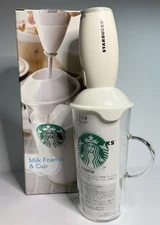 Starbucks Milk Frother Handheld Battery Operated 350 ml Japan Unused Pre Owned