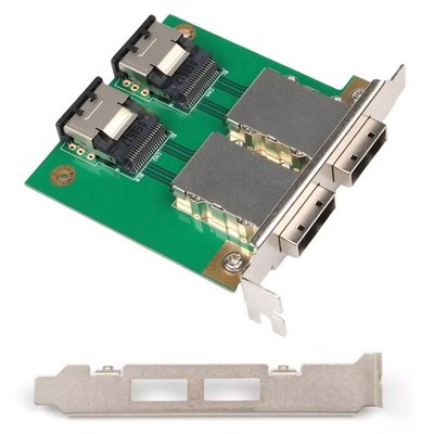 2 Ports Mini SAS Internal SFF-8087 to External HD SFF-8088 PCI SAS Adapter
