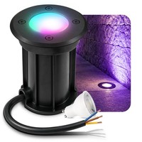 Bodeneinbaustrahler Boru Mit Led GU10 Smart Wlan Schwarz Rund Dimmbar Rgb Lampe