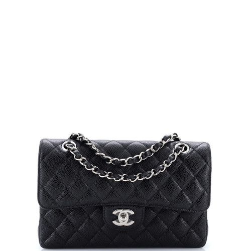 Chanel Classic Double Flap Bag Quilted Caviar Small