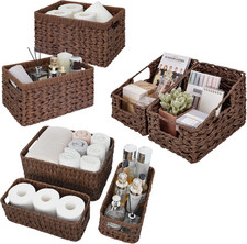 Set of 3 Wicker Storage Baskets for Stylish Organization