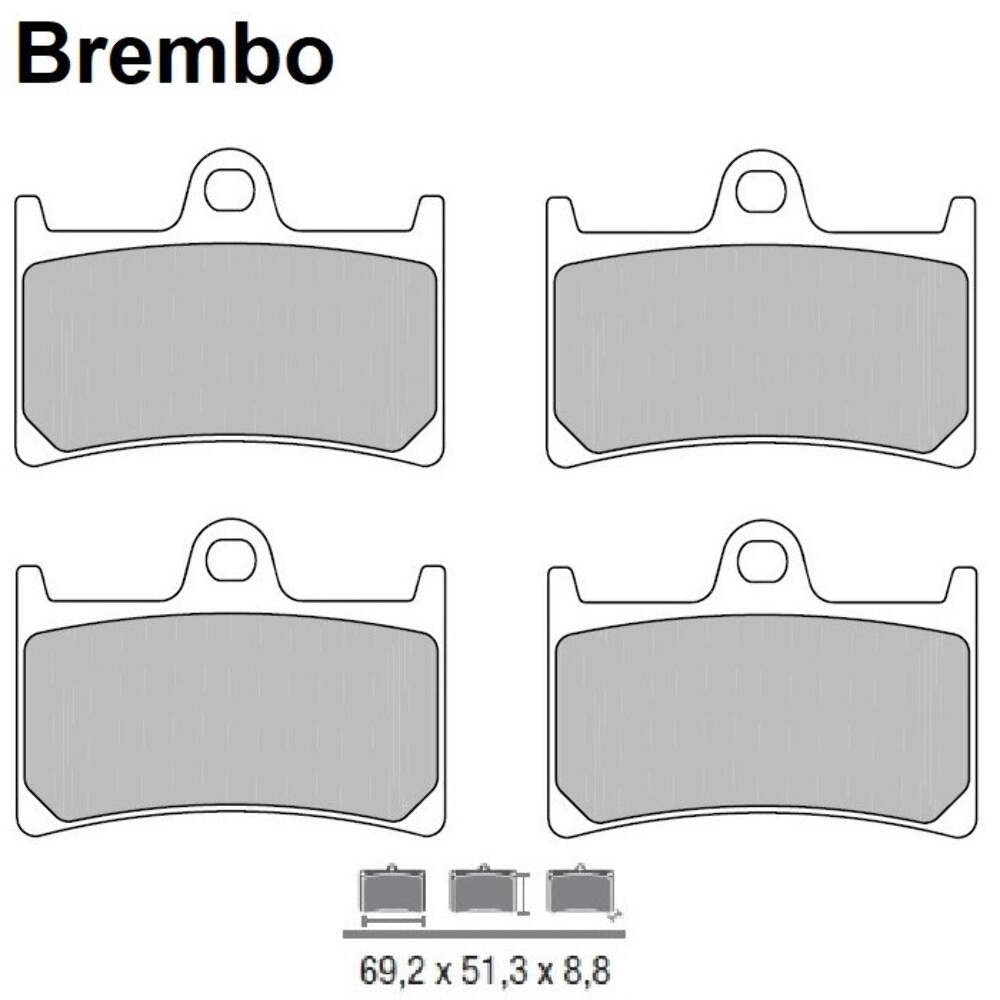 Plaquettes Brembo SA anti bruit Fazer 600 pour supprimer les sifflements