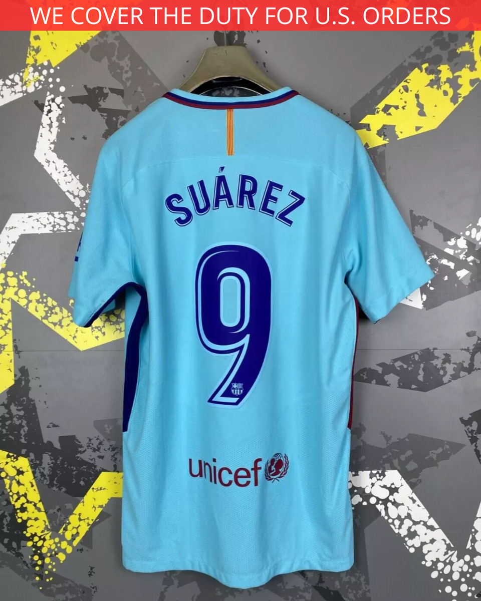 Suarez Barcelona Away football shirt 2017 - 2018 authentic Nike