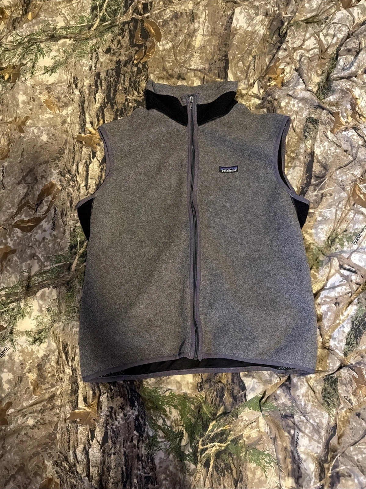 Vintage Patagonia Black Fleece Vest, Size L
