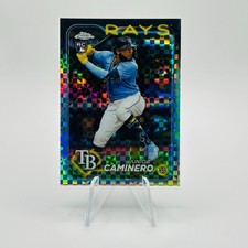 2024 Topps Chrome Update JUNIOR CAMINERO X-Fractor REFRACTOR RC Rookie #213