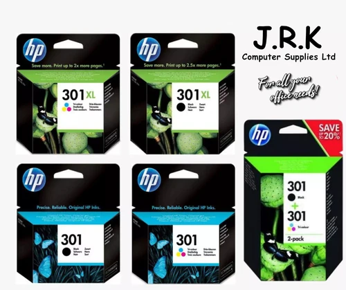 HP 301 301XL Ink Cartridges Black & Colour Genuine For DeskJet 2540