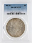 1878-S Morgan Silver Dollar PCGS MS63 S$1 San Francisco Minted No Reserve