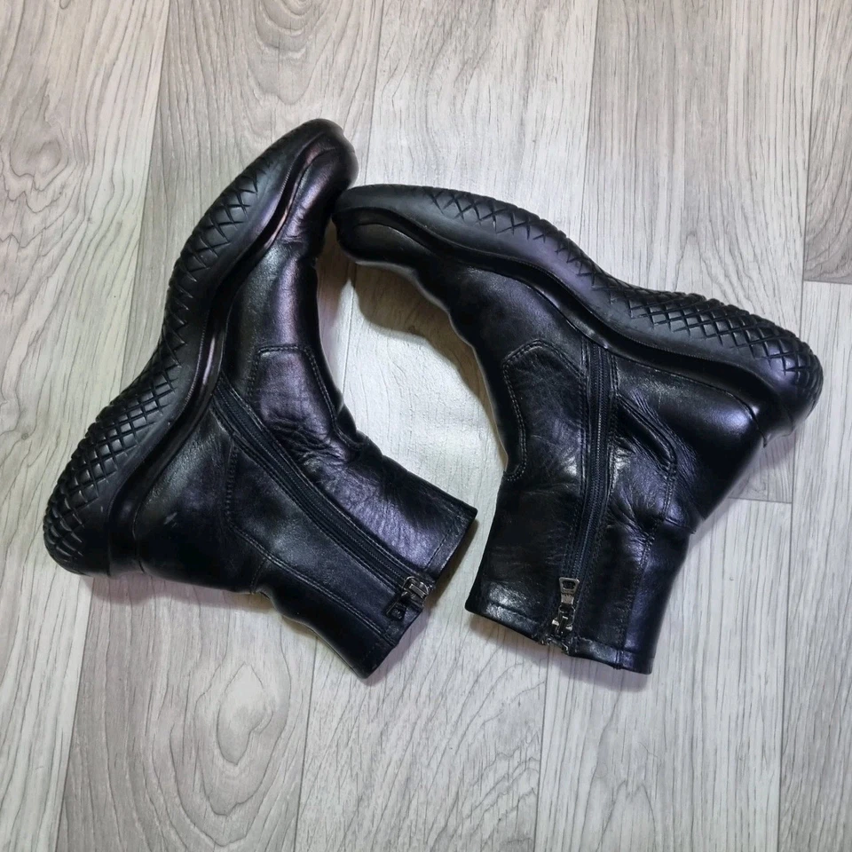 Prada ботинки женщин черный FW 1999 взлетно-посадочной полосы мотоциклиста молнии Vibram черноватый размер 6 нас - Изображение 3 из 4