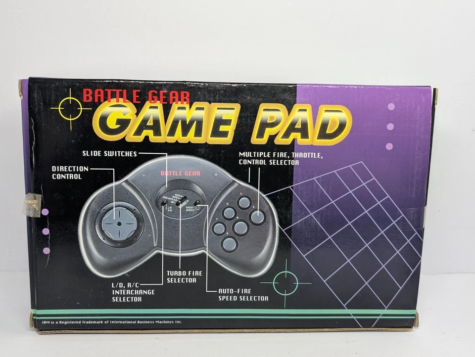 Battle Gear Game Pad 146007 Retro Gaming Turbo Speed Comp USA Vintage New  - Image 4 of 4
