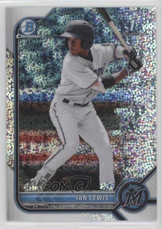 2022 Bowman Chrome Prospects Speckle Refractor 89/299 Ian Lewis #BCP-96 0i1b