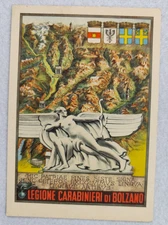 cartolina reggimentali carabinieri legione bolzano '900 formato grande