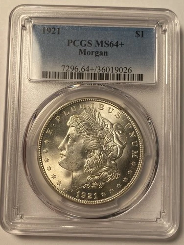 1921 Morgan Silver Dollar PCGS MS64+