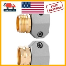 Zinc Aluminum Male/Female Coupling Set - Fits 5/8 3/4 Inch Hoses, 2 Pack