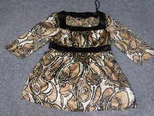 I.N. Studio Womens Blouse Medium Blown floral pullover stretch
