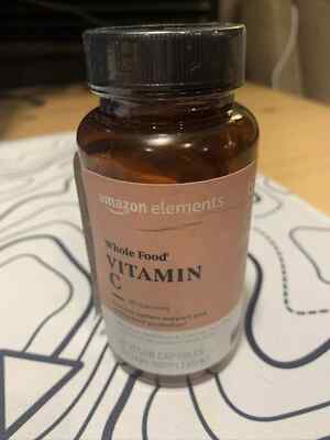 Amazon Elements Whole Food Vitamin C Immune Support + Probiotics 60 Ct Exp 12/25