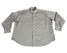 Vintage Ralph Lauren Shirt Men XL Gray Blake Button Up Long Sleeve Preppy Cotton