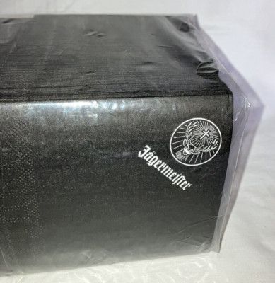 Jägermeister 250x Servietten schwarz mit Logo 24x24cm 3lagig Untersetzer NEU OVP