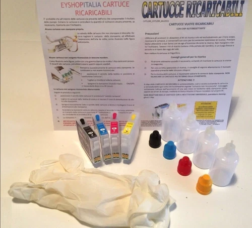 CARTUCCE RICARICABILI ORIGINALI INKJET PER EPSON WORKFORCE TIPO 16XL WF2660*