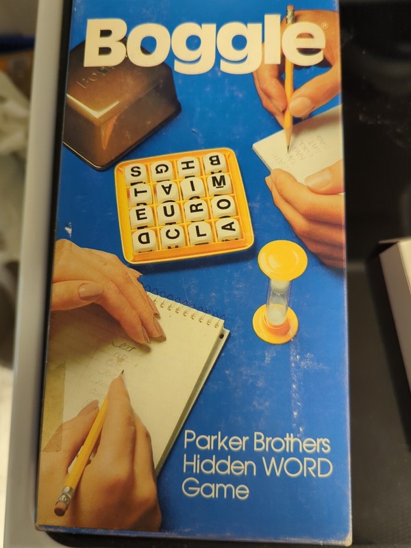 Boggle 1976 Parker Brothers VTG Old Hidden Word Game Family Friends Fun