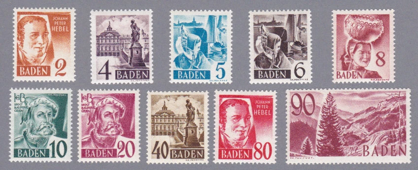 Baden Mi.Nr. 28-37 gestempelt - Bild 1 von 1