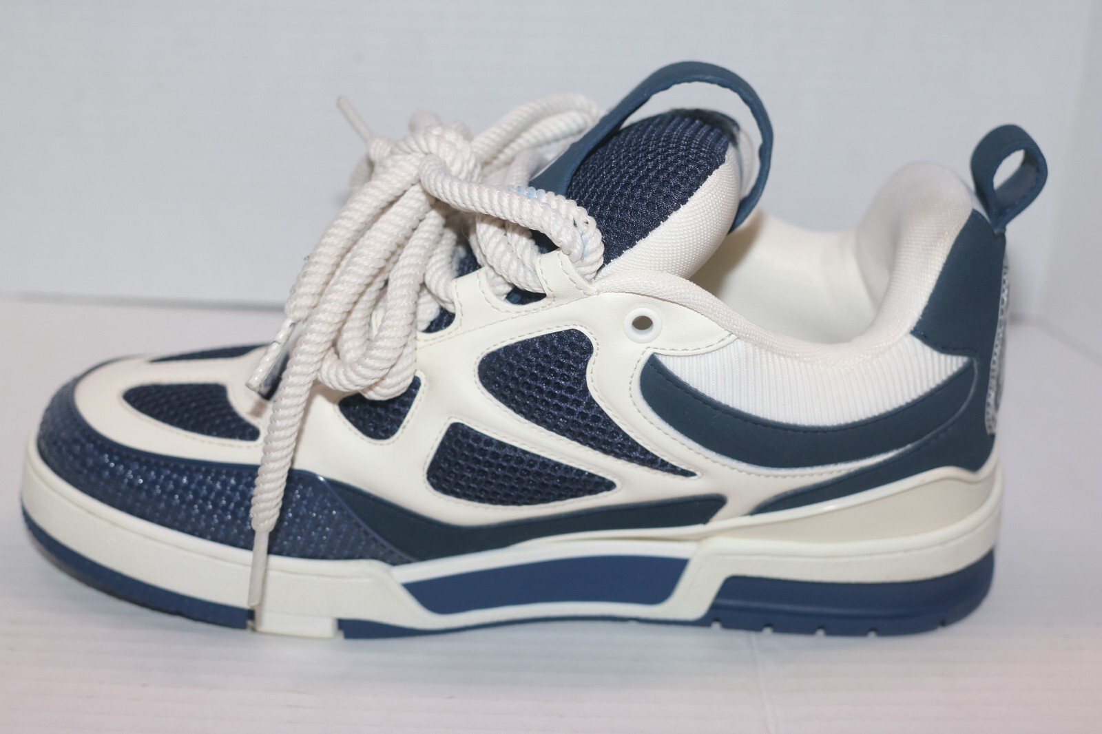 Louis Vuitton Men's Skate Sneakers Marine Blue/White Size 7.5 image 8