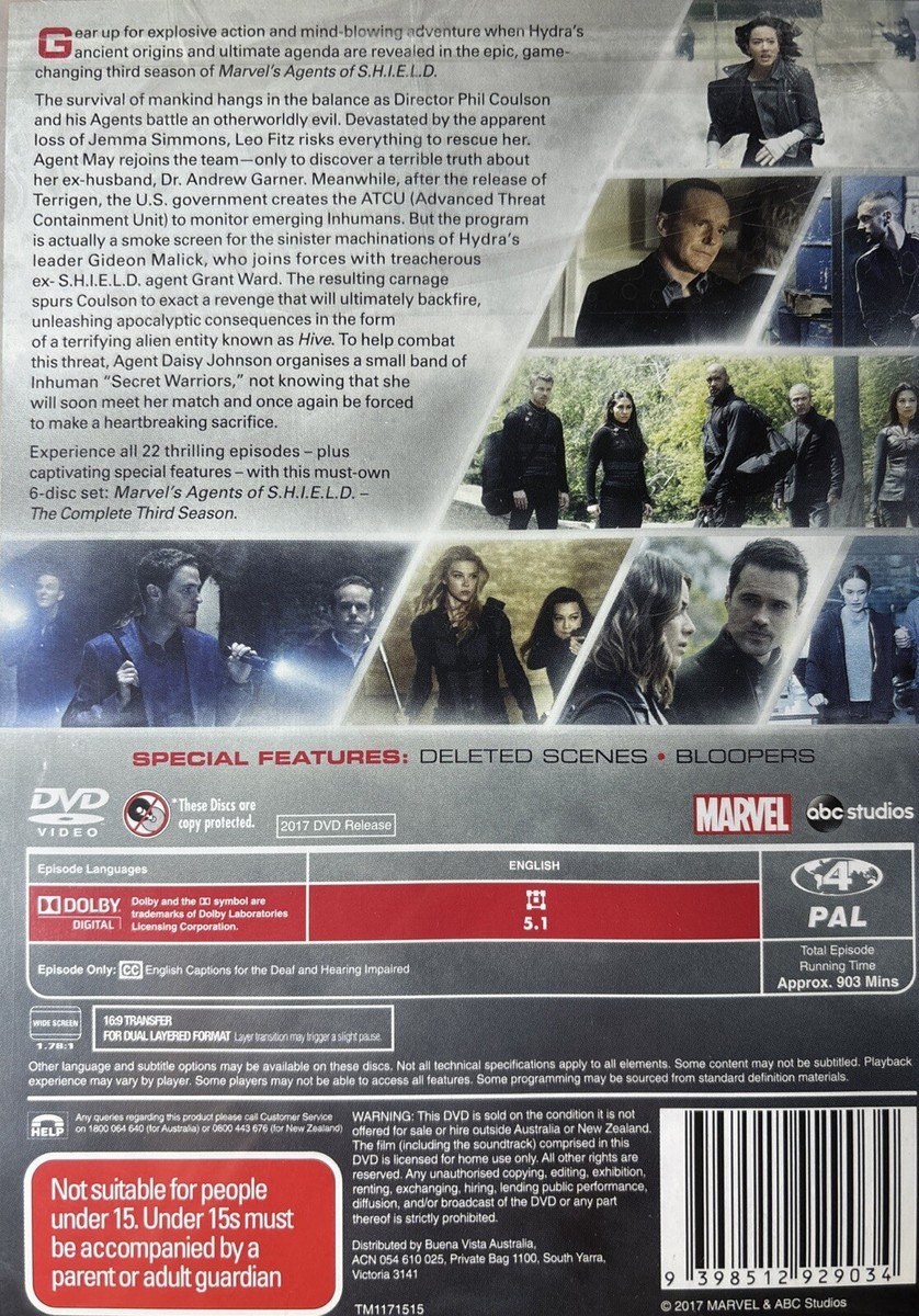 Buy Marvel's Agents of Season (DVD, 2016) online